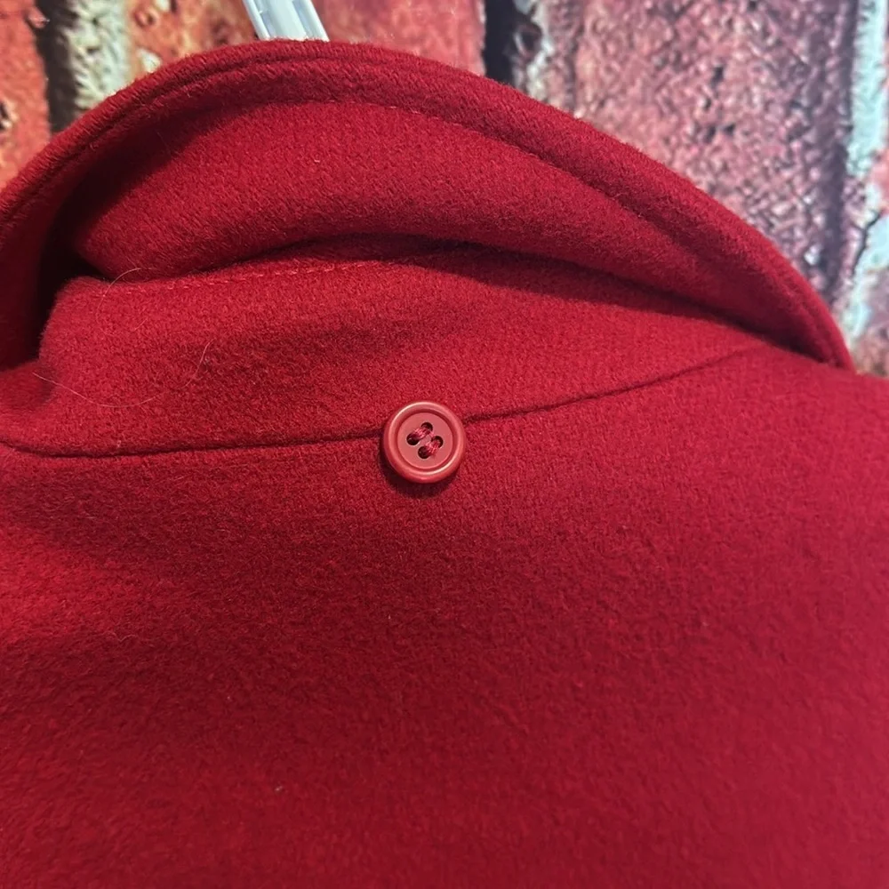 Talbots Red Women’s Coat 100% Wool red Vintage coat size 8 - Picture 10 of 16